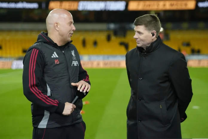 Arne Slot and Steven Gerrard