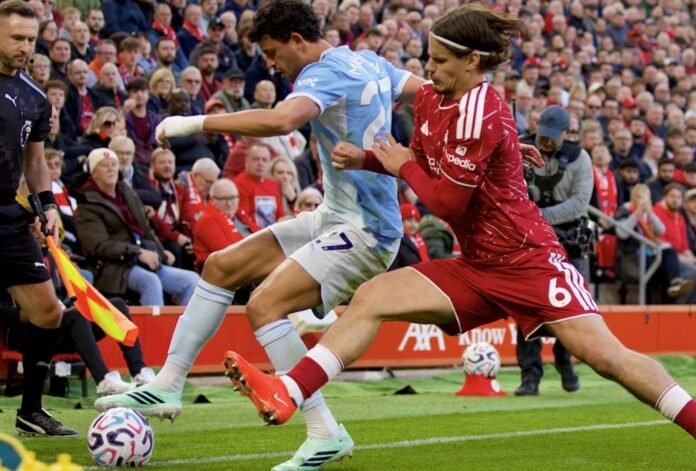 Milos Kerkez v Man City