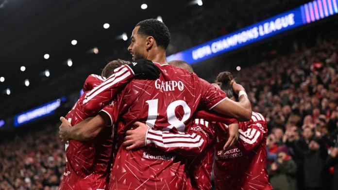 Liverpool celebrating
